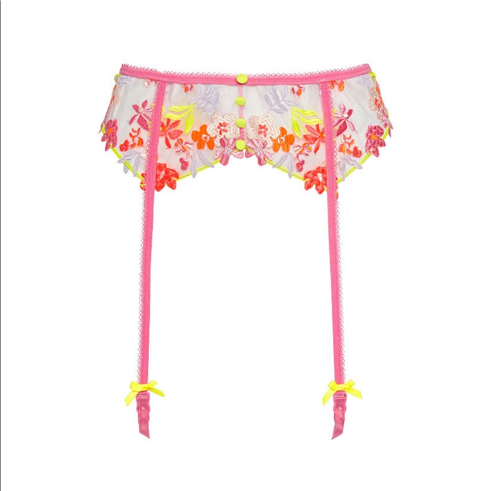 3 PIECE FOR LOVE & LEMONS Summer Tide Bra + Garter + Thong set - Picture 13 of 15